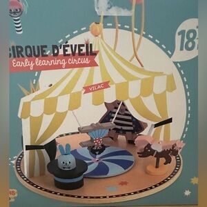 Vilac Early Learning Circus Wooden Playset - 18+ Months